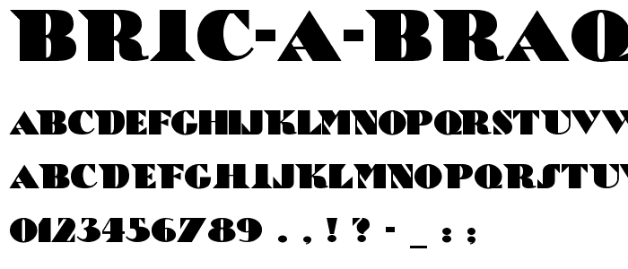 Bric-a-Braque NF font